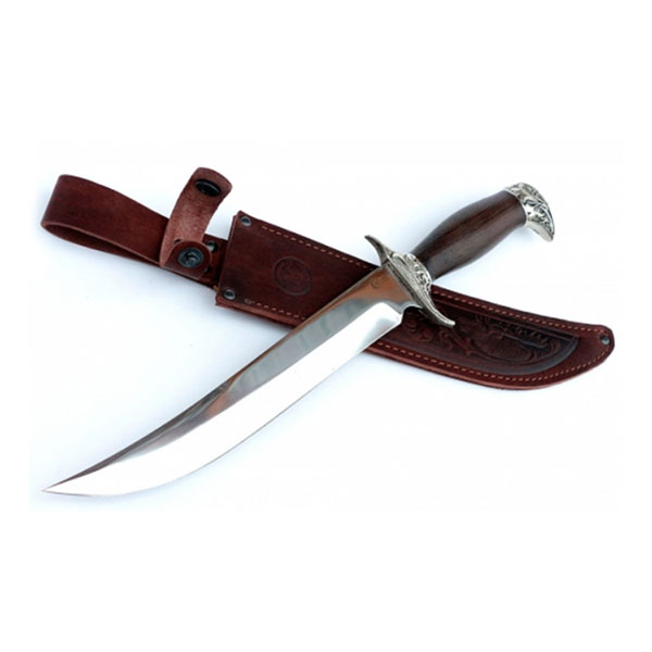 Кованый нож из стали Х12МФ «Шайтан» - рукоять из древесины венге и мельхиора
